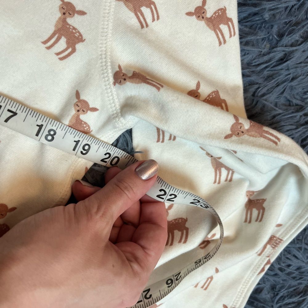 Monica + Andy Maternity Sweatshirt Oh Deer Organic Cotton White Brown Size L NWT - Picture 3 of 6